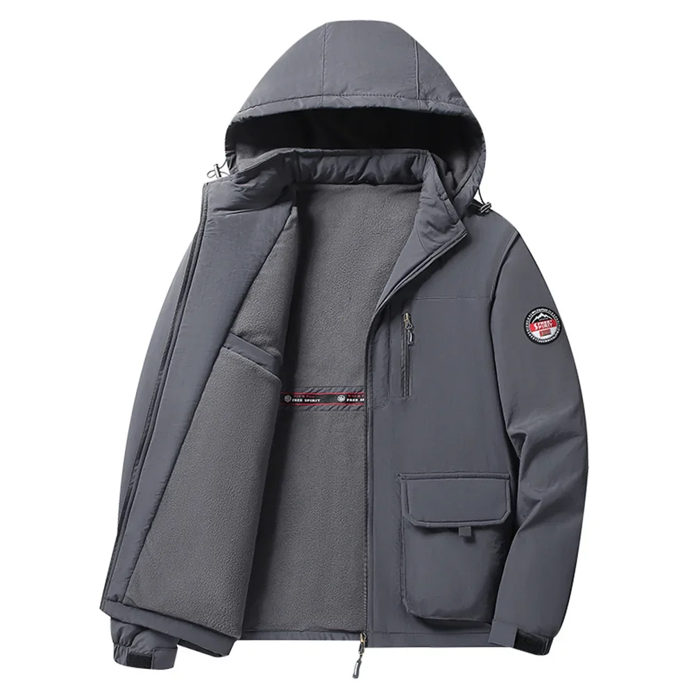 

Men's Comfortable Winter Casual Jacket Men's Warm Tactical Jacket Hooded Coat Men's Retro and Fashionable Hiking