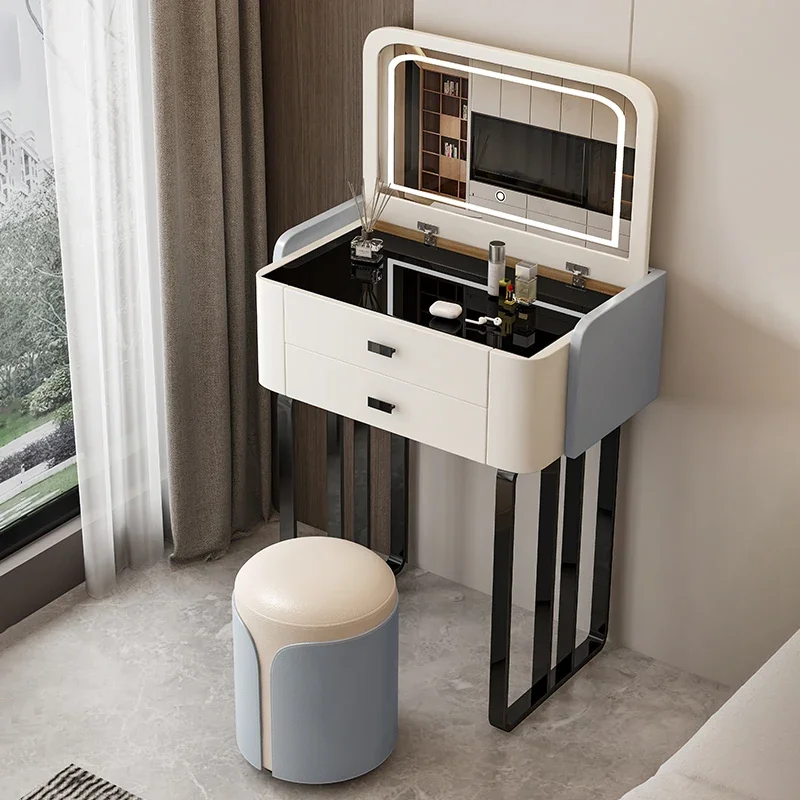 Girls Woman Dressing Table Furniture Makeup Vanity Desk Bedroom Items Rooms Bedside Dresser Luxury Minimalist Tocadores Set image 2