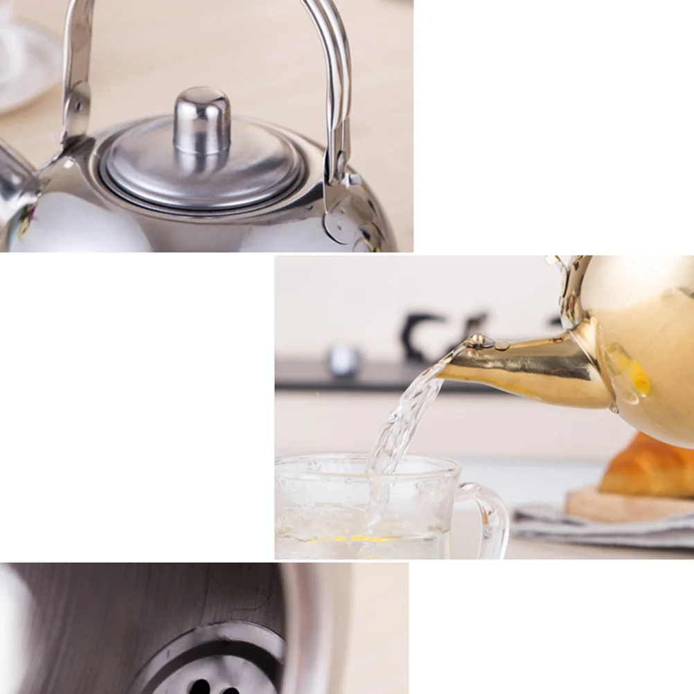 

Stainless Steel Tea Pot Kettle Golden Thick for Kitchen Restaurant Hotel Coffee Tea Water Pot Stainless Teapot
