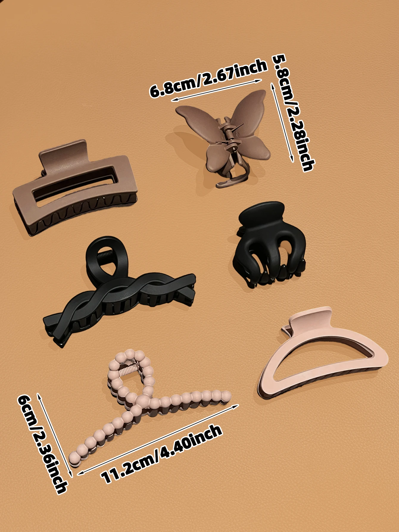 6 قطع من مشابك الشعر الرجعية العصرية والمقابض للنساء إكسسوارات الشعر متعددة الاستخدامات هدية توصية زينة شعر للسيدات #5