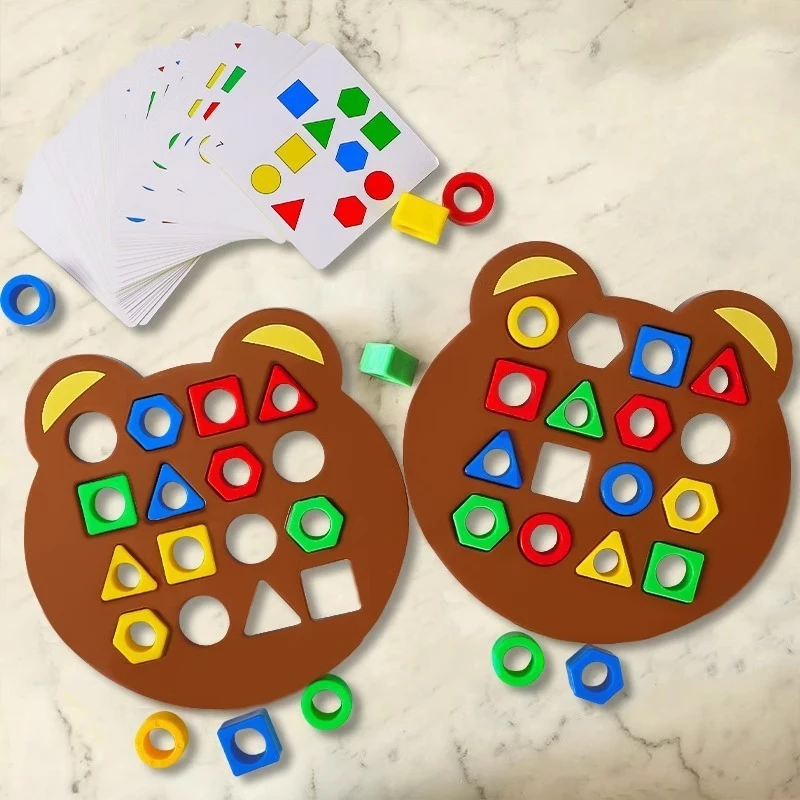 1 pièces Puzzles jouets forme couleur correspondant jeux de société casse-tête Puzzle jeu de logique géométrique cognitif correspondant Puzzles