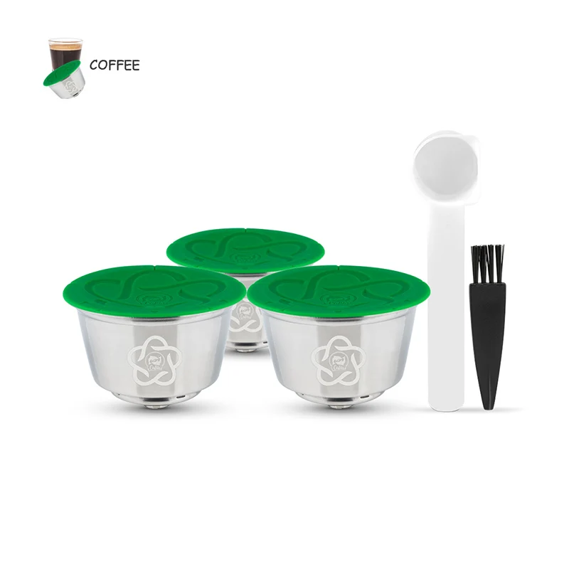 Kaffeekapsel für Dolce Gusto Mini Me wiederverwendbare Kaffeekapsel Piccolo XS Pods Edelstahl Crema Filter icafilas