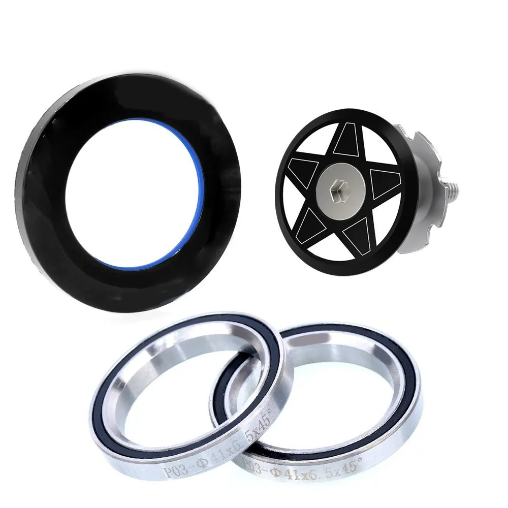 

Durable 41mm Bike Headset Aluminum Alloy Easy Installation Bike Bearing Headset Bike Headset Kit Bicycle Accessory