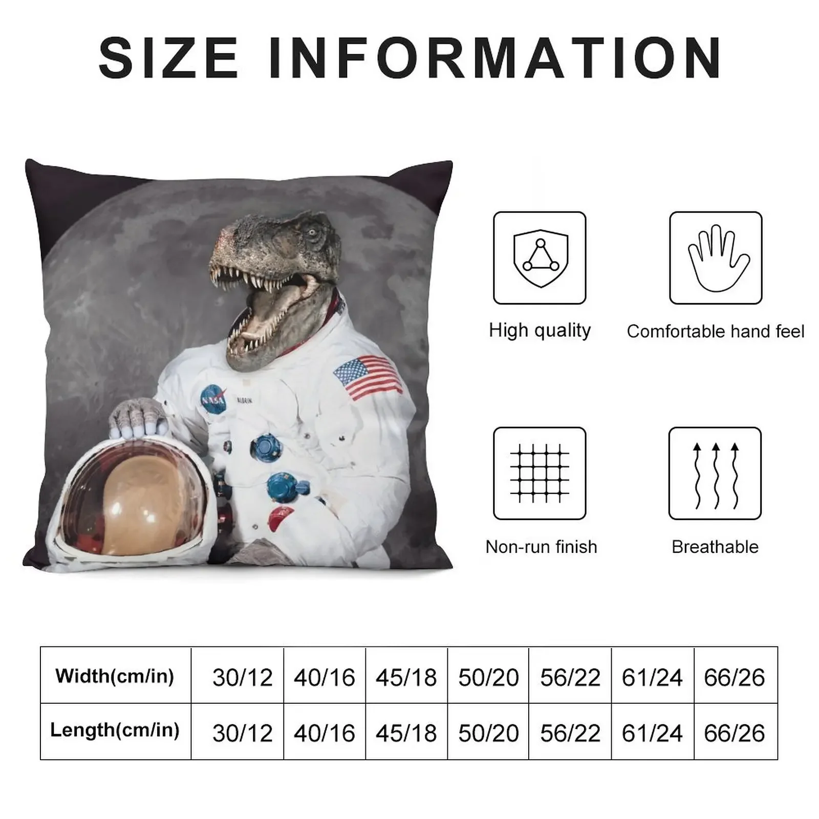 Dinosaur T-Rex Astronaut Throw Pillow christmas pillow case Pillow Covers Decorative luxury decor