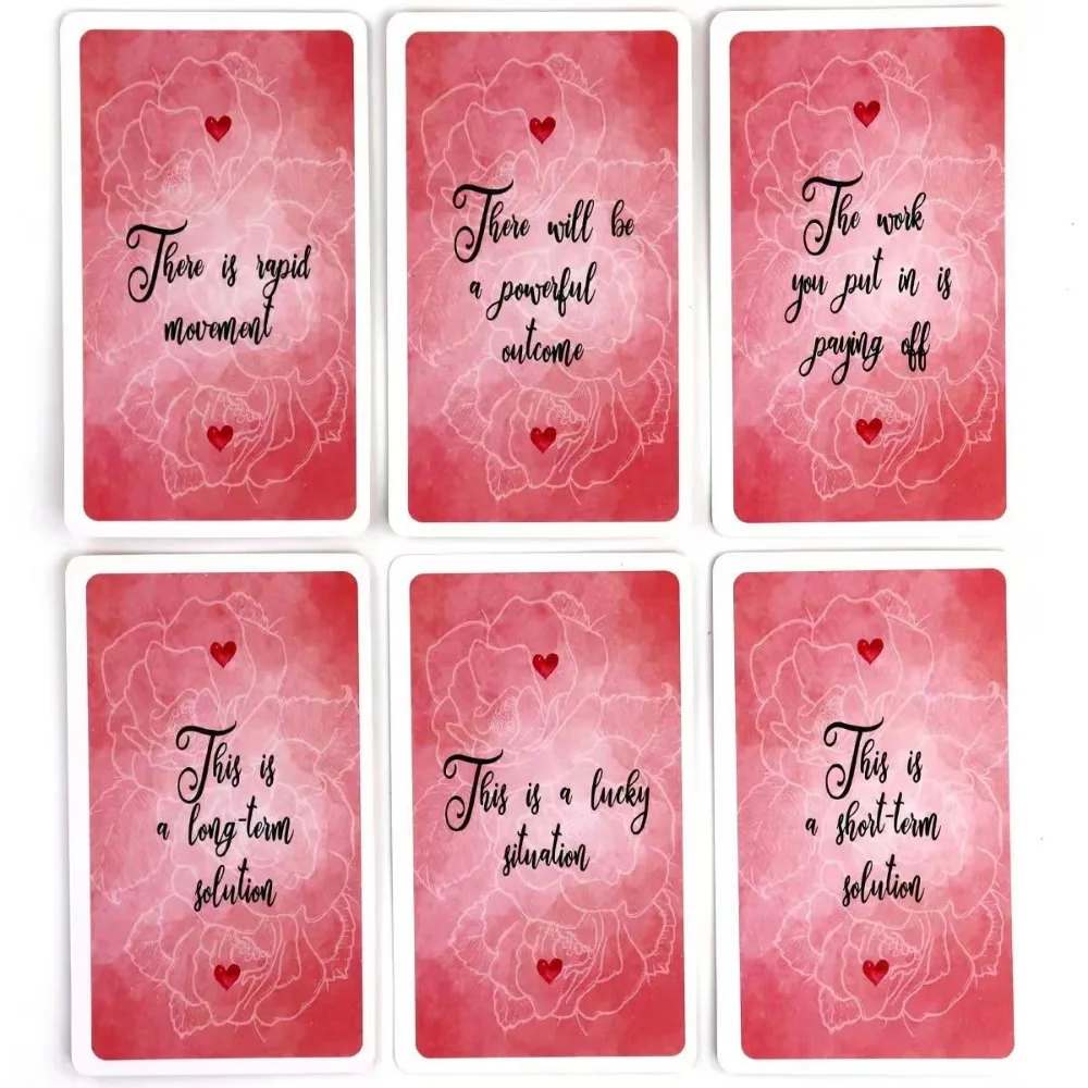 10.3*6cm Spirit Secret Messages 68 Pcs Cards with Meanings on Cards TWIN FLAME LOVE ORACLE - TAROT