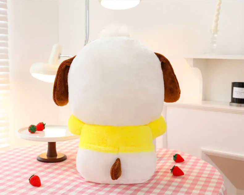 Sanrio Pochacco Kawaii Animal Pluszowa zabawka Lalka Hot Cartoon Cute Puppy Cloth Doll Prezent urodzinowy dla dzieci Zabawki dla chłopców i dziewczynek