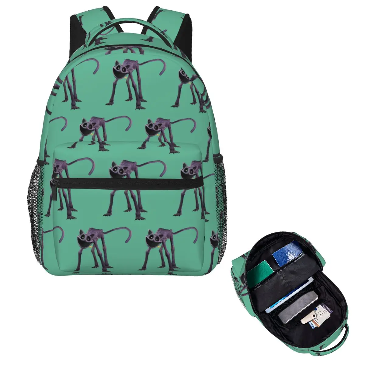 CATNAP Monster Student Backpack School Bag Hiking Travel Daypack for Men Women Fashion Bookbag Shoulder Bags