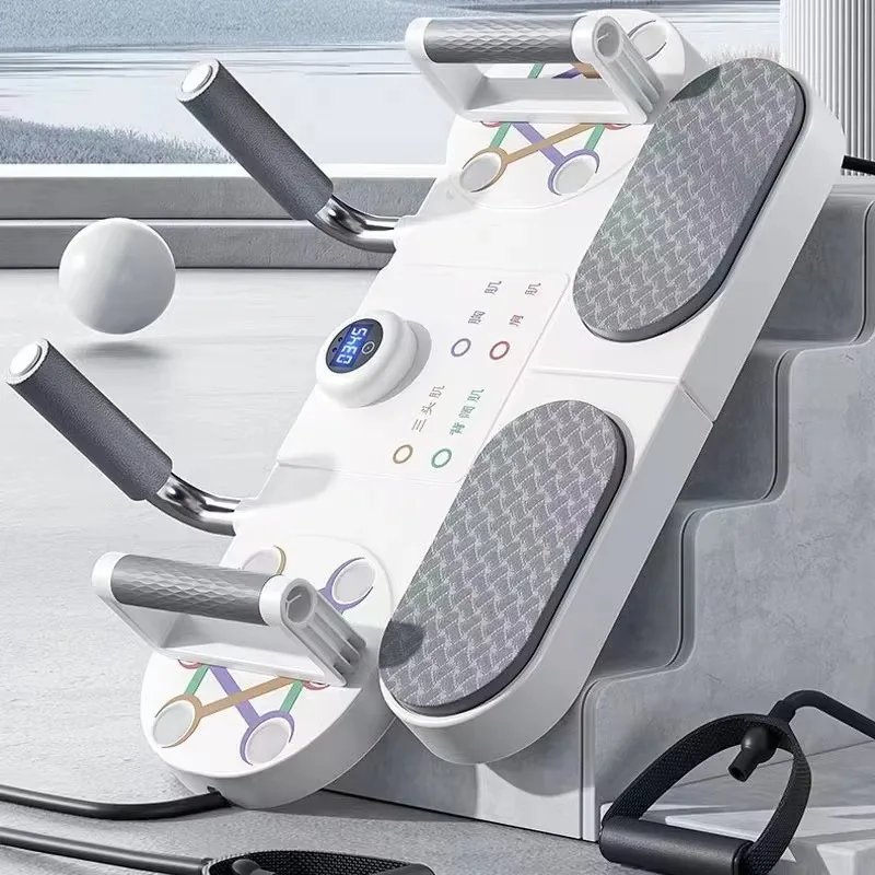 Multifunctional Home Fitness Steel Push-Up Board - Flat Support Auxiliary for Chest, Abdominal Muscle & Full-Body Strength