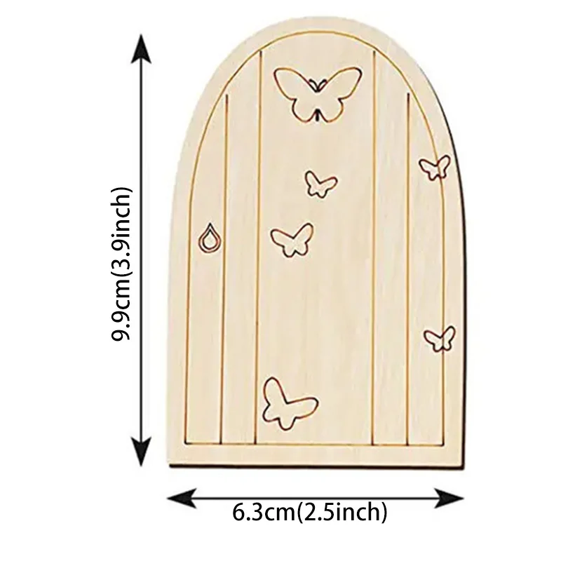 Nedokončené dřevo víla dveře DIY miniaturní elfové dr. house dřevěný doors umění řemesel domácí sad ozdoba malý nepopsaný dřevo plátky 10ks