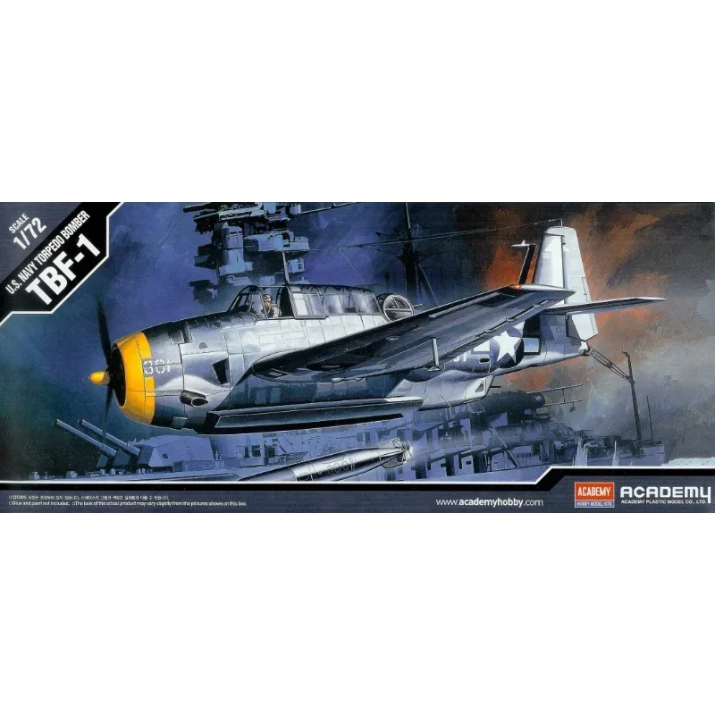 

Модель Академии 1/72 12452, военно-морской торпедный бомбардировщик TBF-1, сборочная весы, игрушки «сделай сам», комплект модели