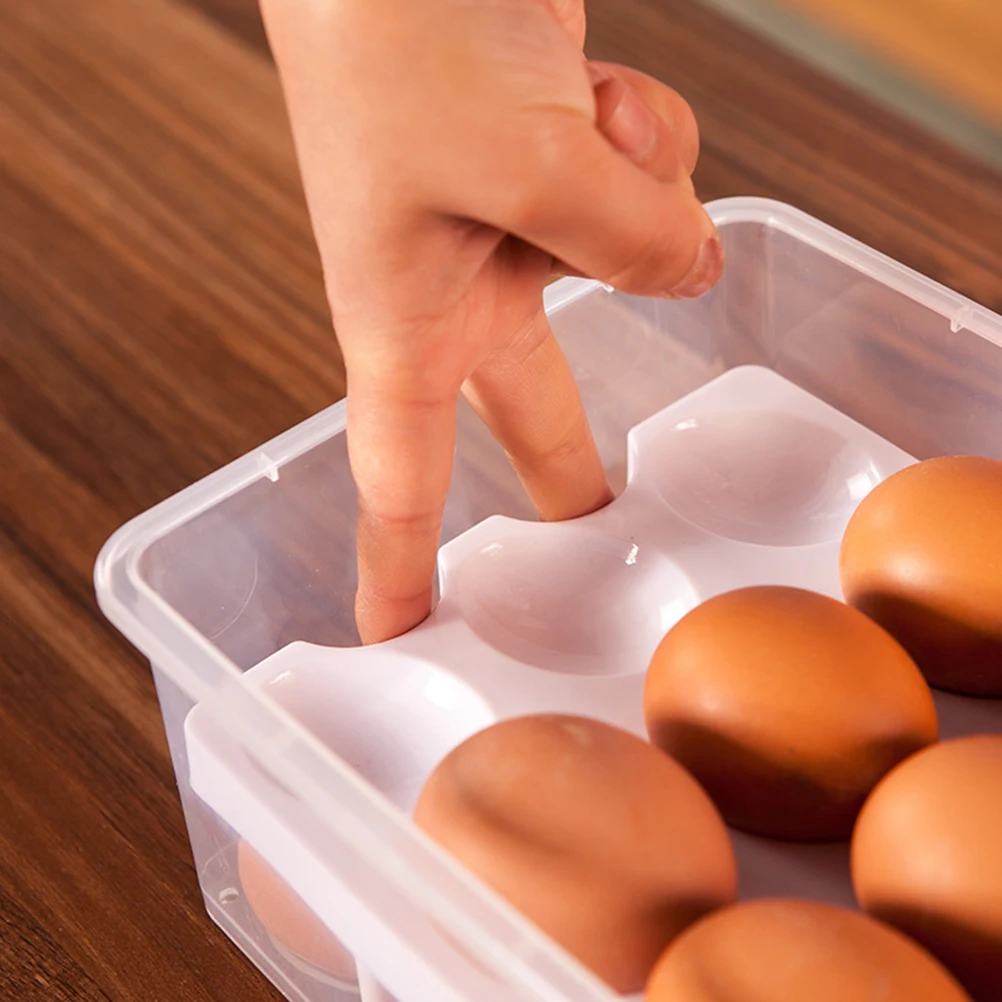 

1pc Fresh-Keeping For Refrigerator Double-Layer Egg Storage Box Organizer 24 Grids Pp Double-Layer Egg Storage Box Material