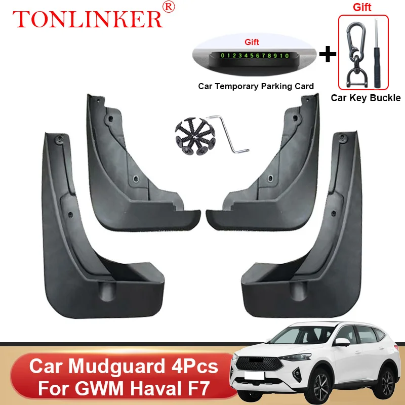 

TONLINKER Car Mudguard For GWM Haval F7 2019 2020 2021 2022 Mudguards Splash Guards Front Rear Fender Mudflaps Accessories