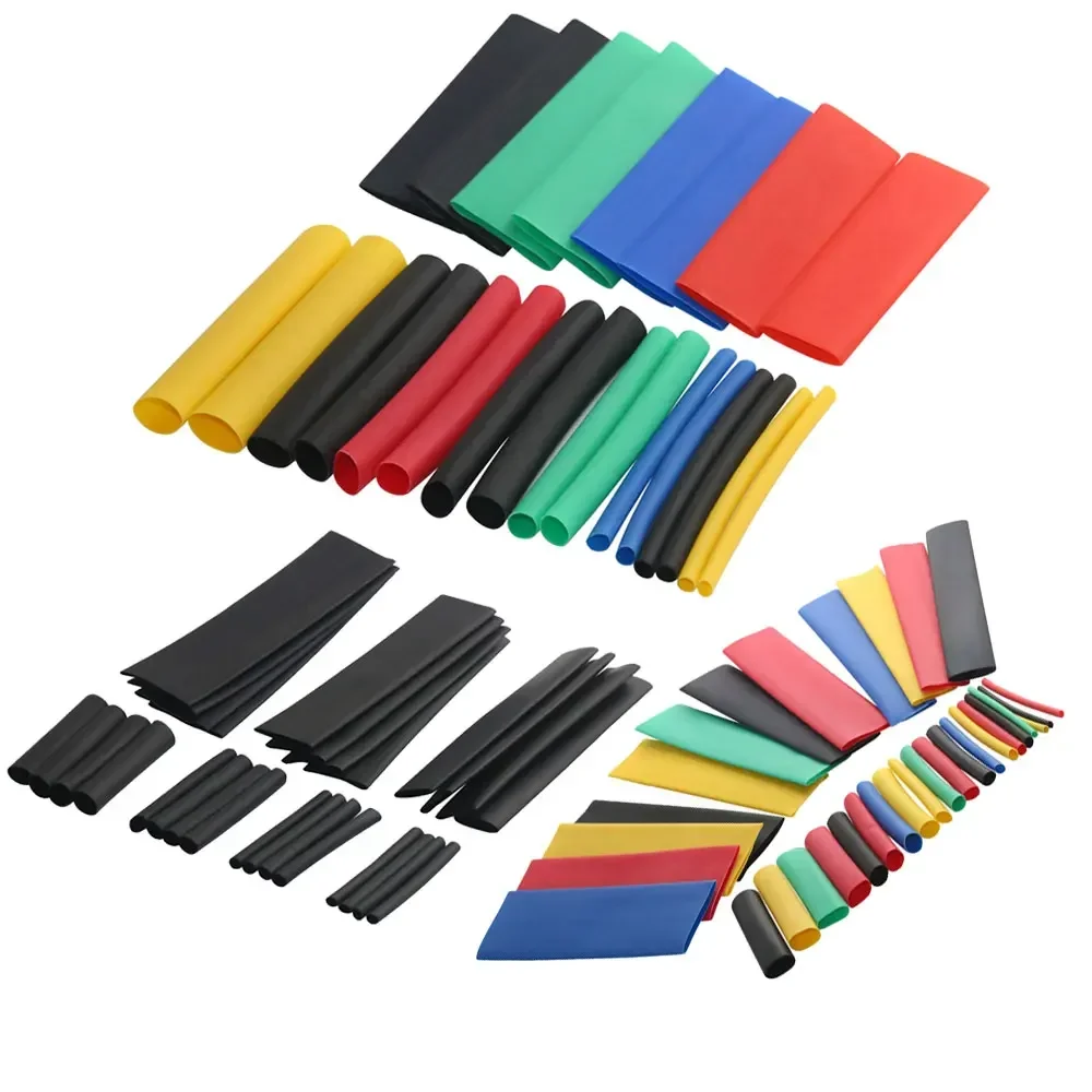 127/328/530Pcs Heat Shrink Sleeving Tube Assortment Kit Electrical Connection Electrical Wire Wrap Cable Waterproof Shrinkage