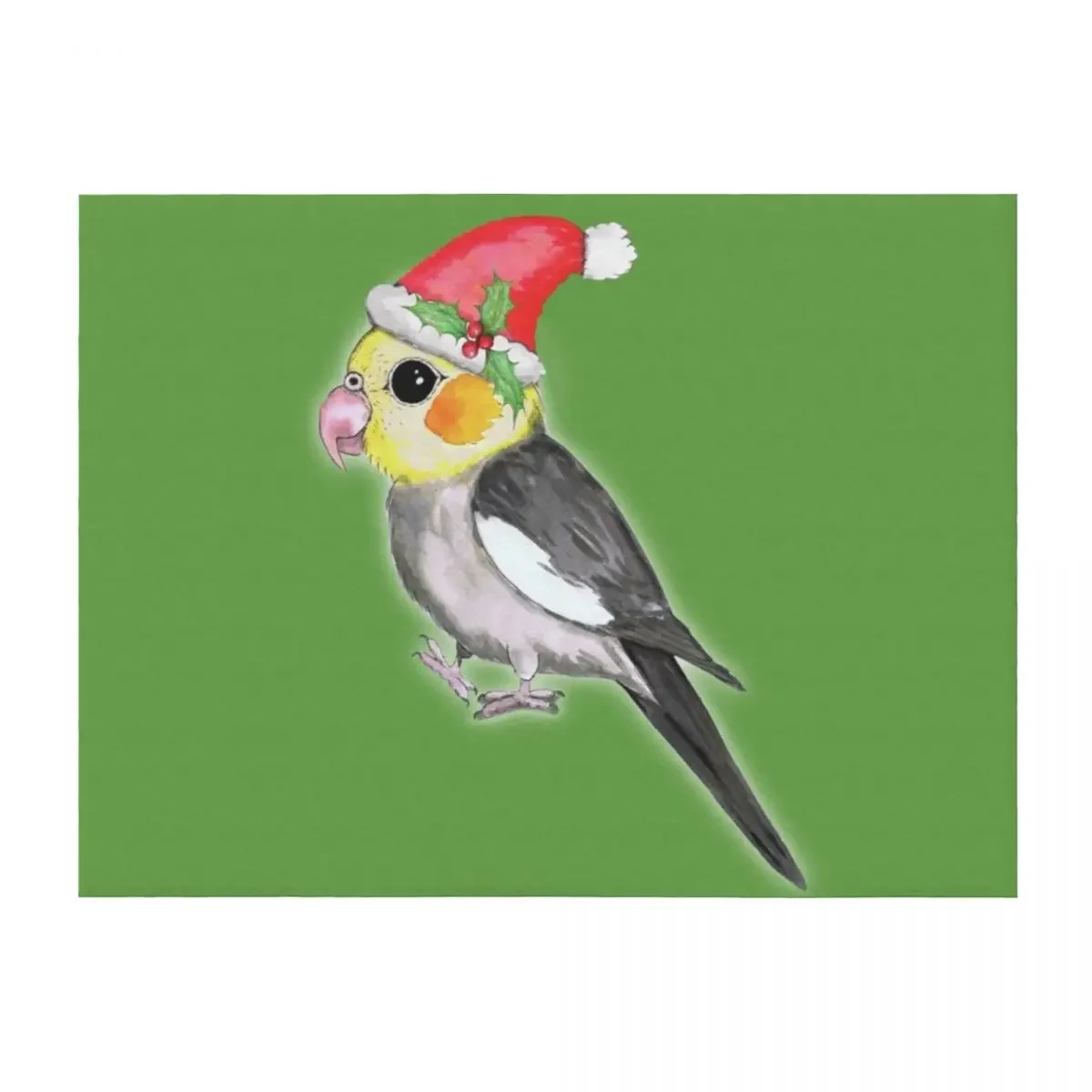 

Christmas cockatiel Throw Blanket Travel For Decorative Sofa Picnic Giant Sofa Blankets