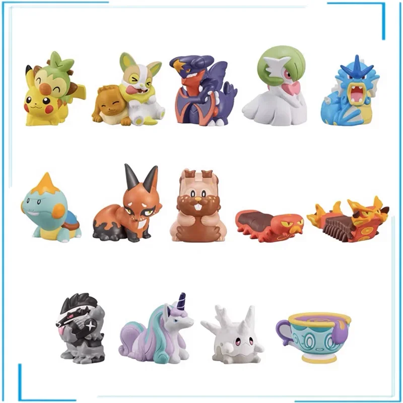 Pokemon Piplup Rowlet Slowpoke Gashapon Figures Pikachu Eevee Capsule Toys Collectible Table Ornaments Gifts for Children