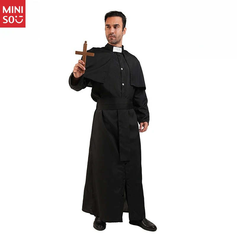 

Halloween Adult Priest Priest Godfather Costume Stage Performance Costume COS Costume Cosplay