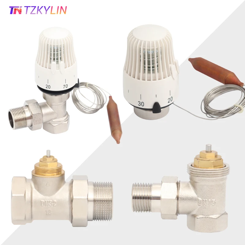 

Латунный двухходовой термостатический радиаторный клапан, размер резьбы M30x1,5 мм для клапана регулятора температуры системы отопления