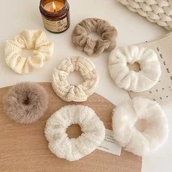 1/7pcs/Set Women Hair Scrunchies Velvet Solid Color Hair Band for Girls Ponytail Holder Rubber Bands Hair Ties Hair Accessories