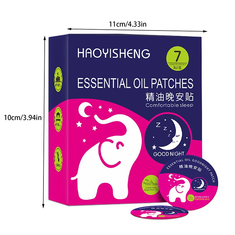 7Pcs Sleep Patch Improve Insomnia Relieve Anxiety Decompression Headache Neurasthenia Soothing Sticker Body Relax Plaster