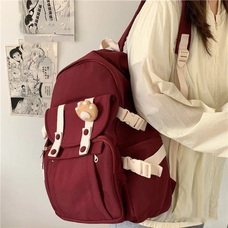 Backpacks Women Sweet Candy Colors Kawaii Harajuku All-match Backpack Japanese Style Girlish Large Capacity Bag Girls Ulzzang