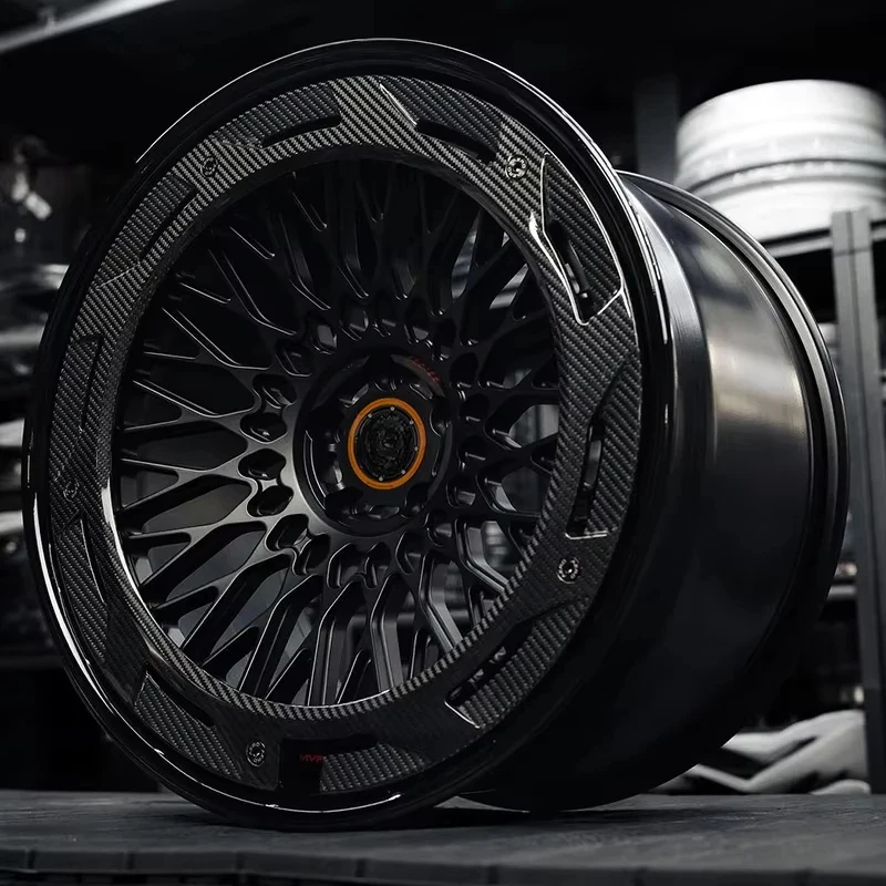 Factory Forged Aluminum Alloy Car Carbon Fiber Rims 5X114.3 5X120 5X130 18 19 20 22 24 26 Inch Wheel