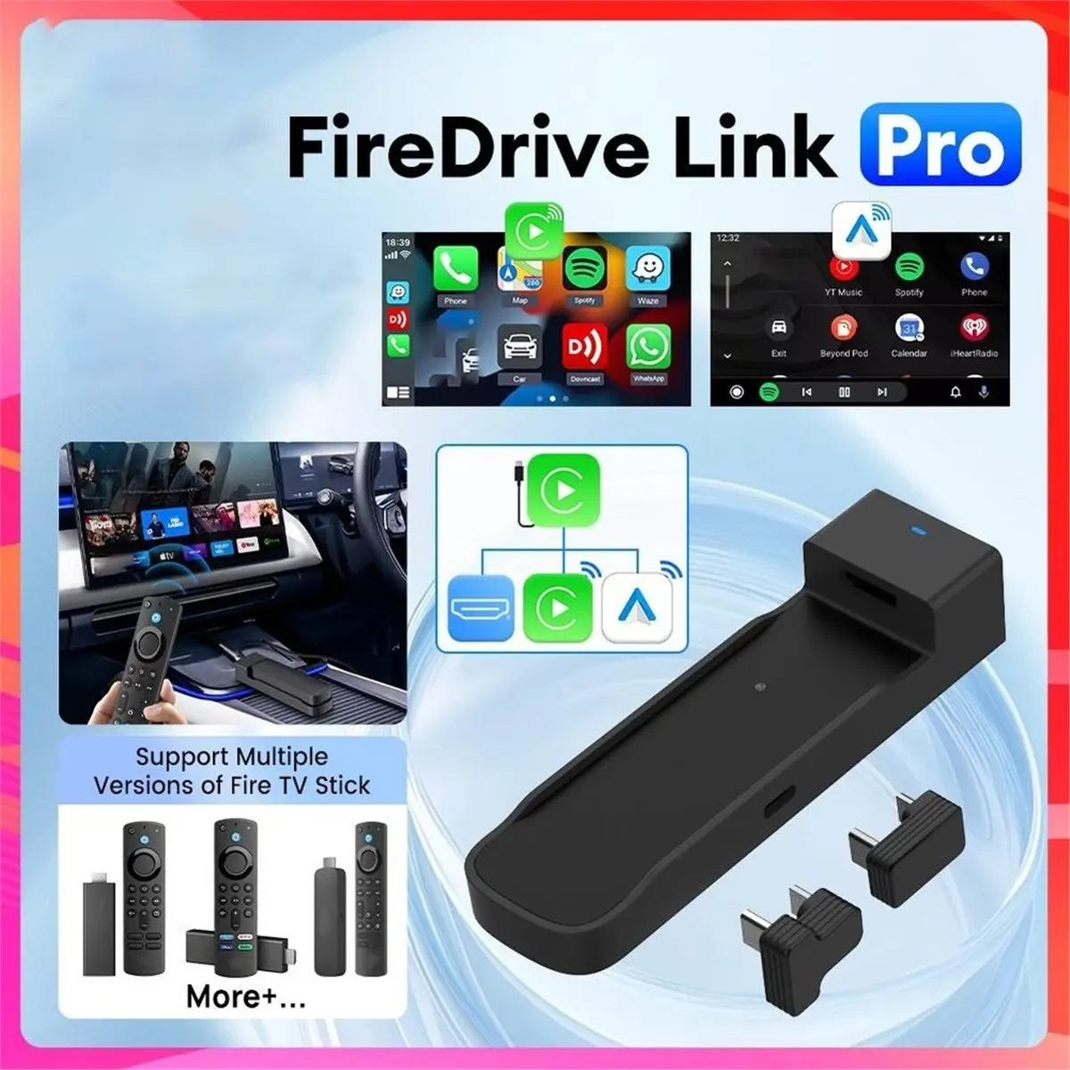 【MUST-HAVE LIST】 For Support Wireless CarPlay Android Auto -Compatible TV Streaming Box Car Entertainment Box