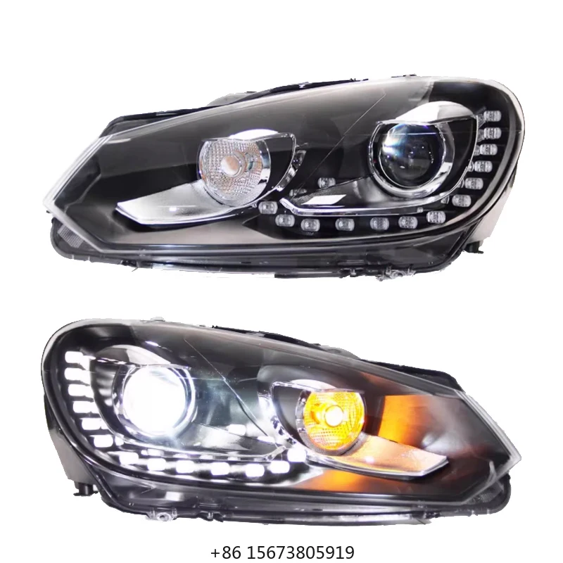 

for MK6 Accessories Head Light Assembly New VM MK6 Headlights 2010-2012 R20 Upgrade GTI LED Headlamp