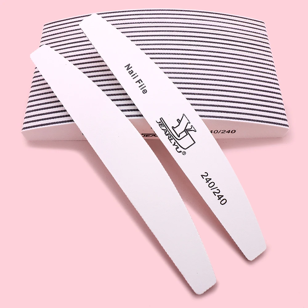 5/10/25/50pcs Nail Files 240/240 Grit Polishing Grinding Manicure Pedicure At Home Nail Buffers for DIY EVA Buffer for Salon