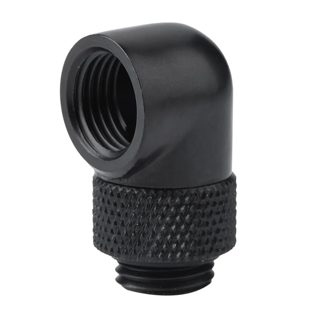 practical G1/4 Thread Rotary Tube Fitting Black/Silver Easy Screw Brass Fitting PC Water Cooling Radiators