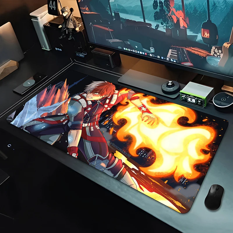 Japan Anime My Hero A-Academias Mouse Pad Large XXL Todoroki Shouto Non-Slip Desk Mat Keyboard Extended Pad Office Kawaii Carpet