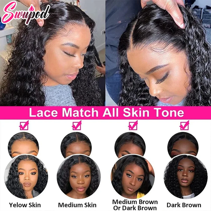 Wave Frontal 13x6 Hd Lace Wig Human Hair For Black Women Deep Wave Remy Human Hair Black Blonde Wig Loose Deep Preplucked