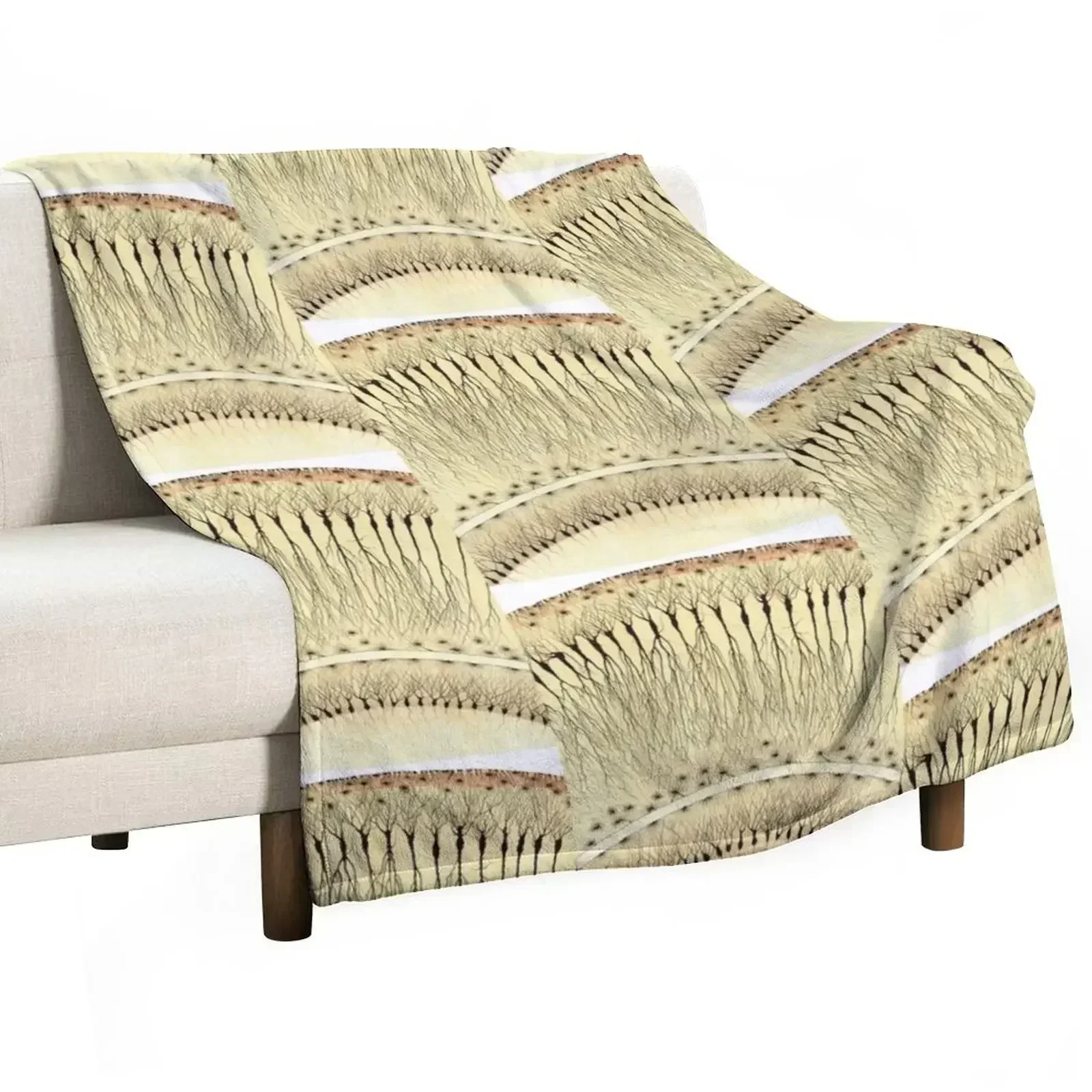 Drawing of Hippocampus by Cajal Throw Blanket Warm Softest for winter Loose Retros sofa bed Blankets