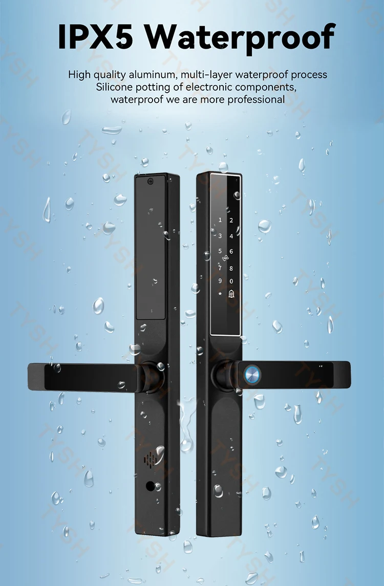 Tuya App Fingerprint Door Lock Code Card Key Smart Door Lock Security Digital Electronic Lock For Home