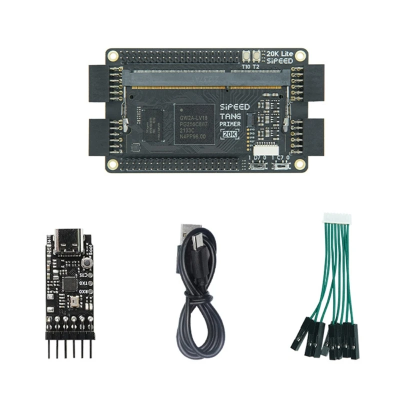 

Primer 20K GOWIN GW2A FPGA GoAI- Development with Board, Bottom Plate, RV- Debugger & Cables- and More