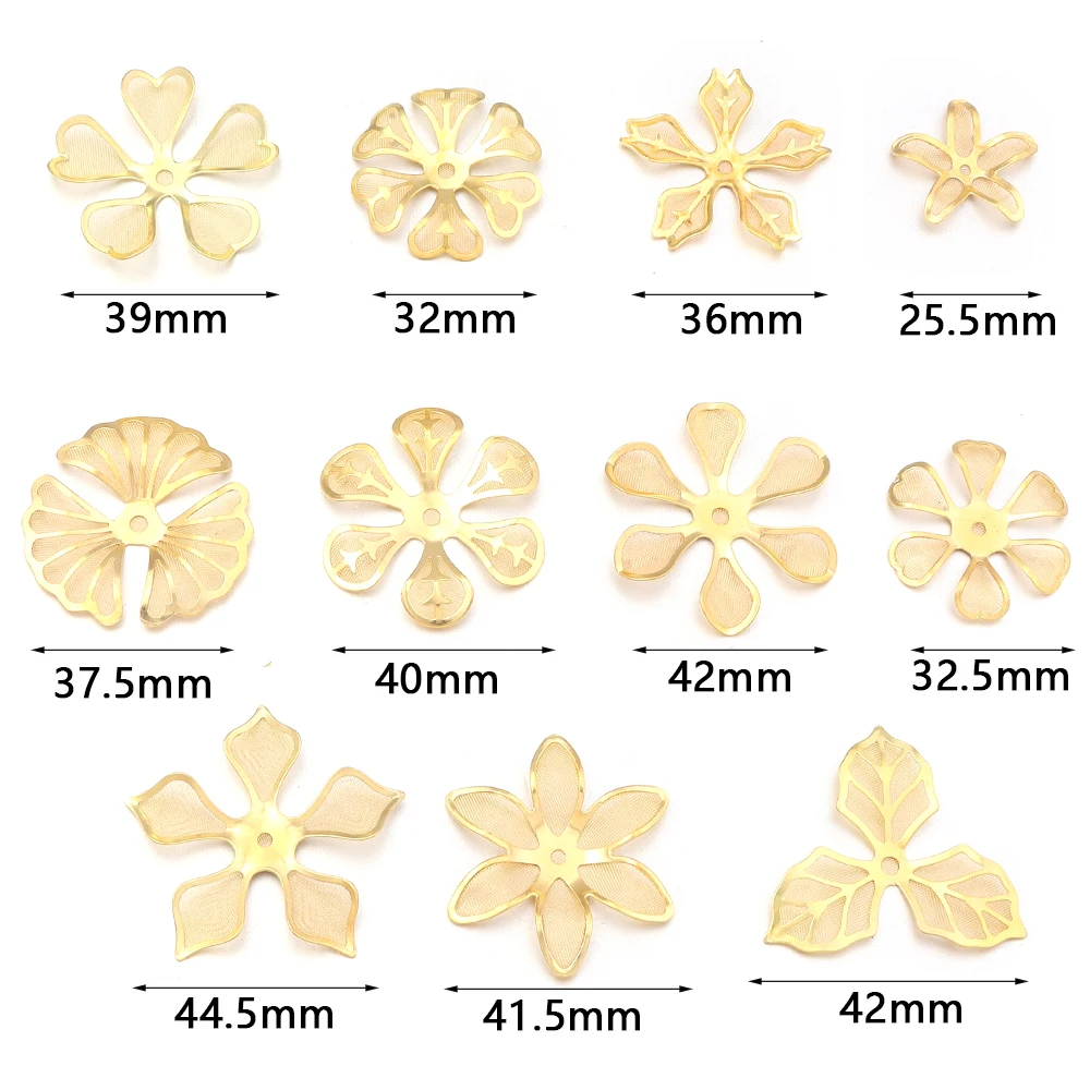 

Flowers Antique Filigree Wraps Connectors For DIY Crafts Accessories Findings Making Scrapbook Supplies Home Decor Metal Crafts