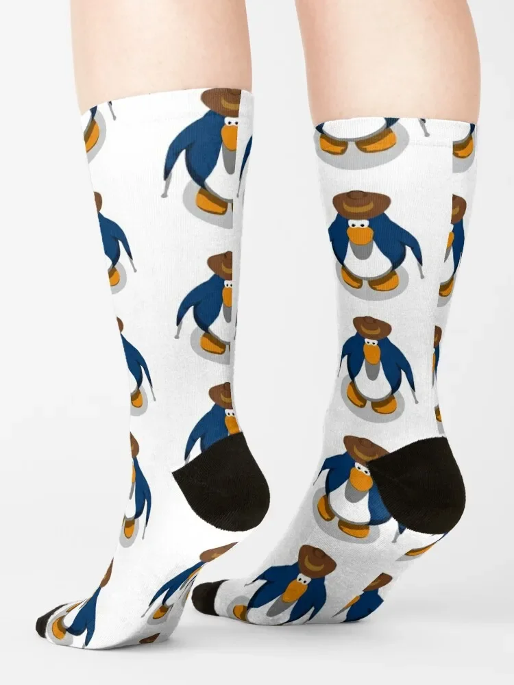 Calcetines de algodón con estampado de pingüino para hombre y mujer, medias masculinas de alta calidad, ideales para regalo de San Valentín