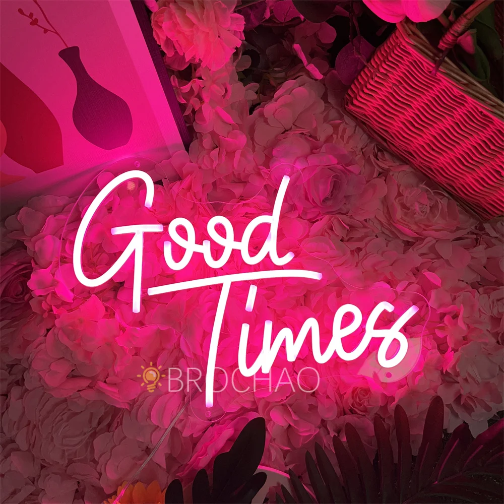 Good Time Neon Led Sign custom Room Decor Wall LED Neon Sign Wedding Decor Party Bar Neon Light Sign Personalize Birthday Gift