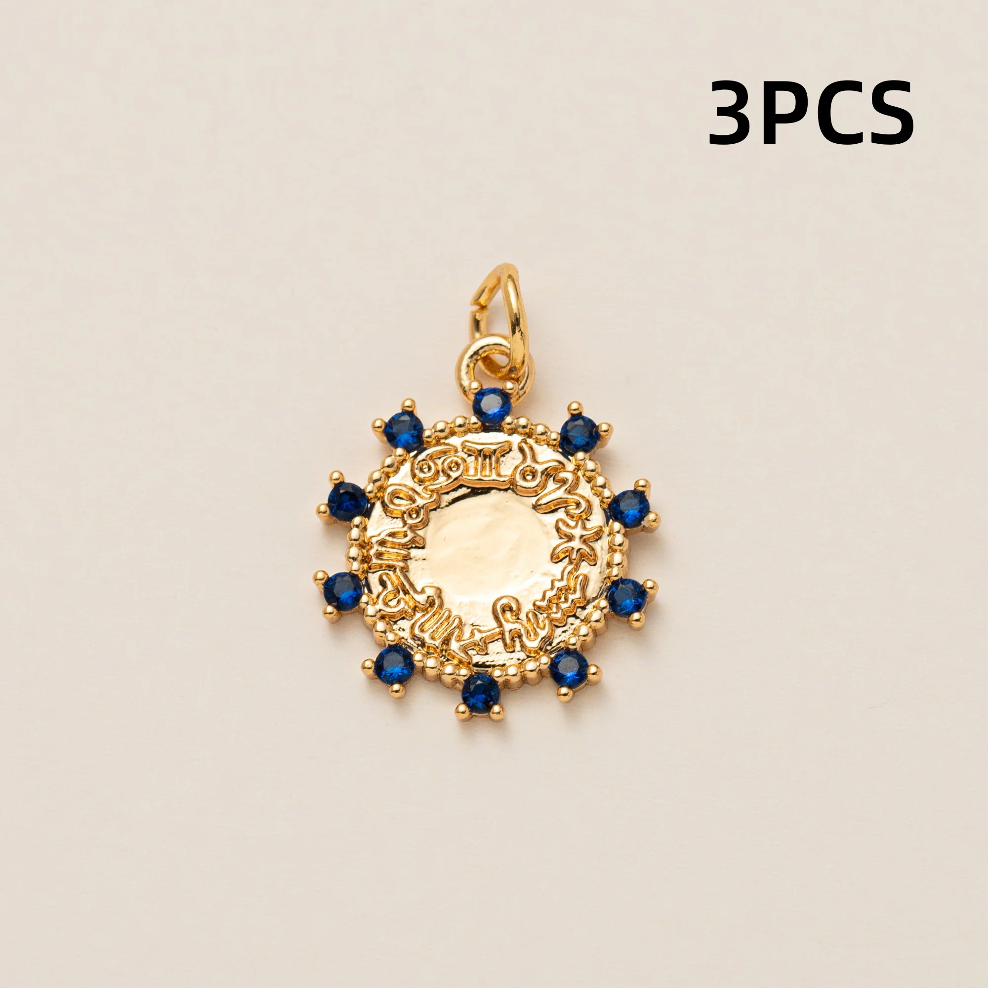 3 Stück Retro-Mode-Anhänger mit Hufeisen-, Lächeln-, Liebes- und Kleeblatt-Motiven zum Selbermachen für Schmuck – Detail 3