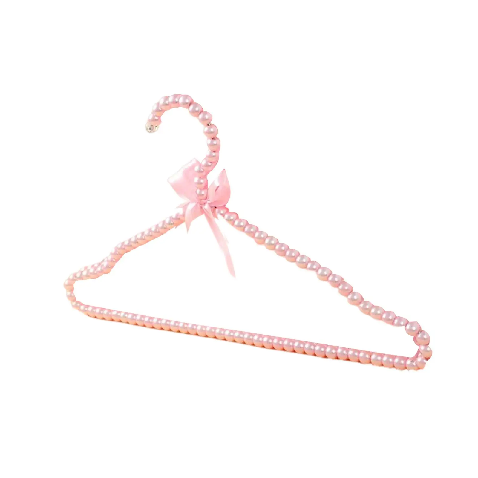 Beaded Clothing Hanger Elegant Clothes Dress Pants Hanger Pearl Bowknot Clothes Pants Hanger for Gift Wedding Women Kids Baby