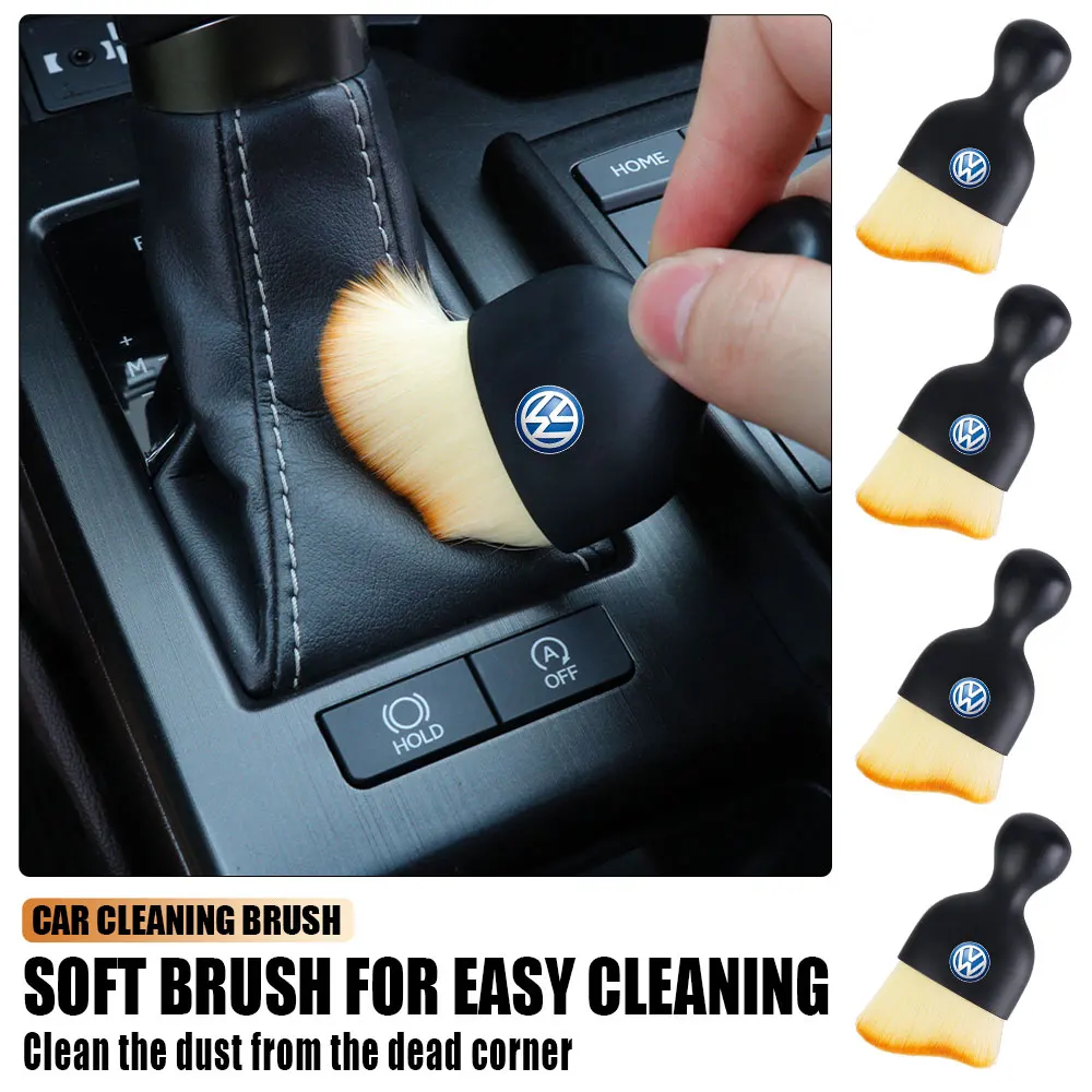 Car Cleaning Brush Dust Removal Brush Auto Interior Cleaner Tool For Volkswagen VW Golf Polo Tiguan Passat Jetta Touran RLINE R