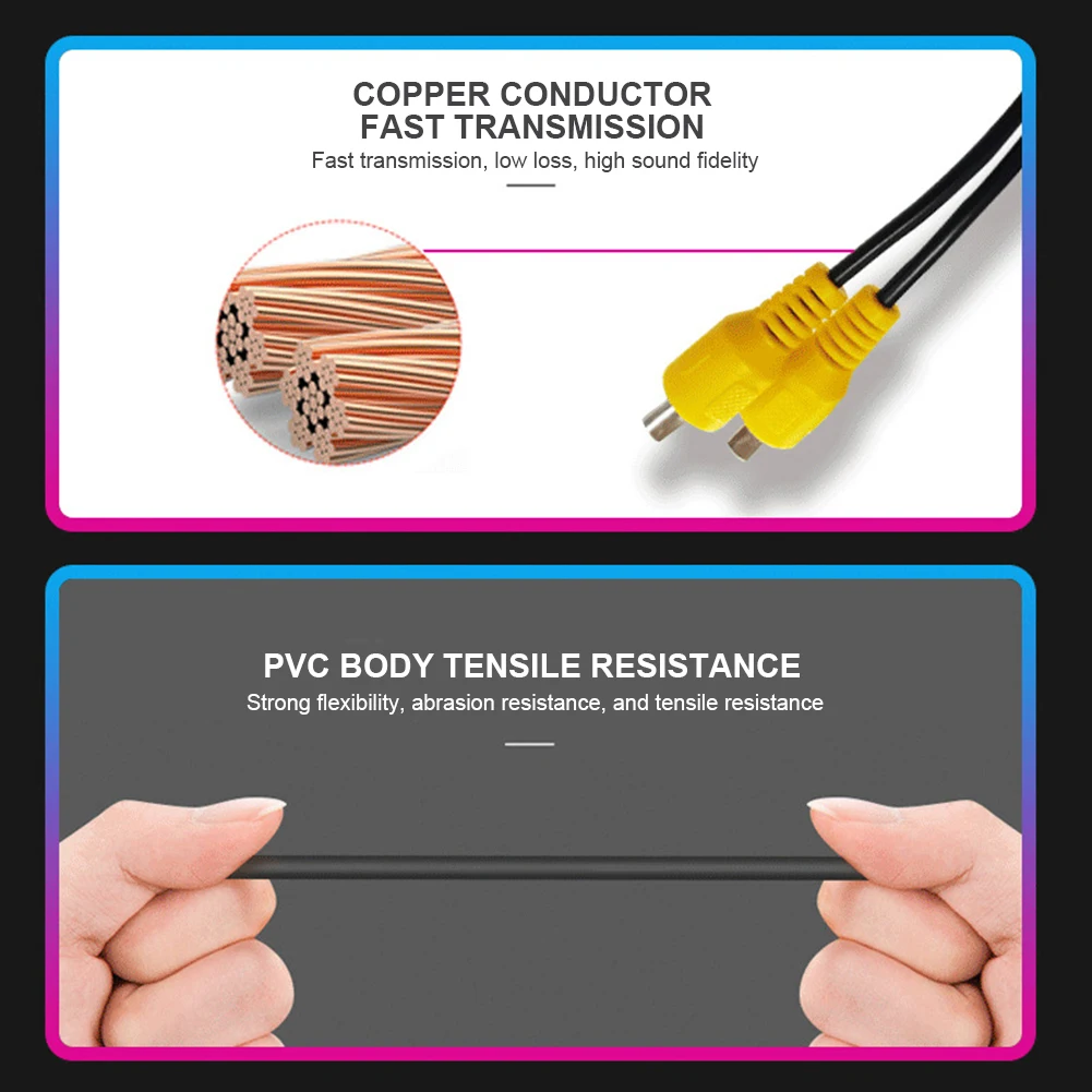 Usb para cvbs adaptador de saída de vídeo 2 cvbs saída rca cabo de vídeo dc 5v usb 2w para android reprodutor multimídia acessórios de rádio do carro