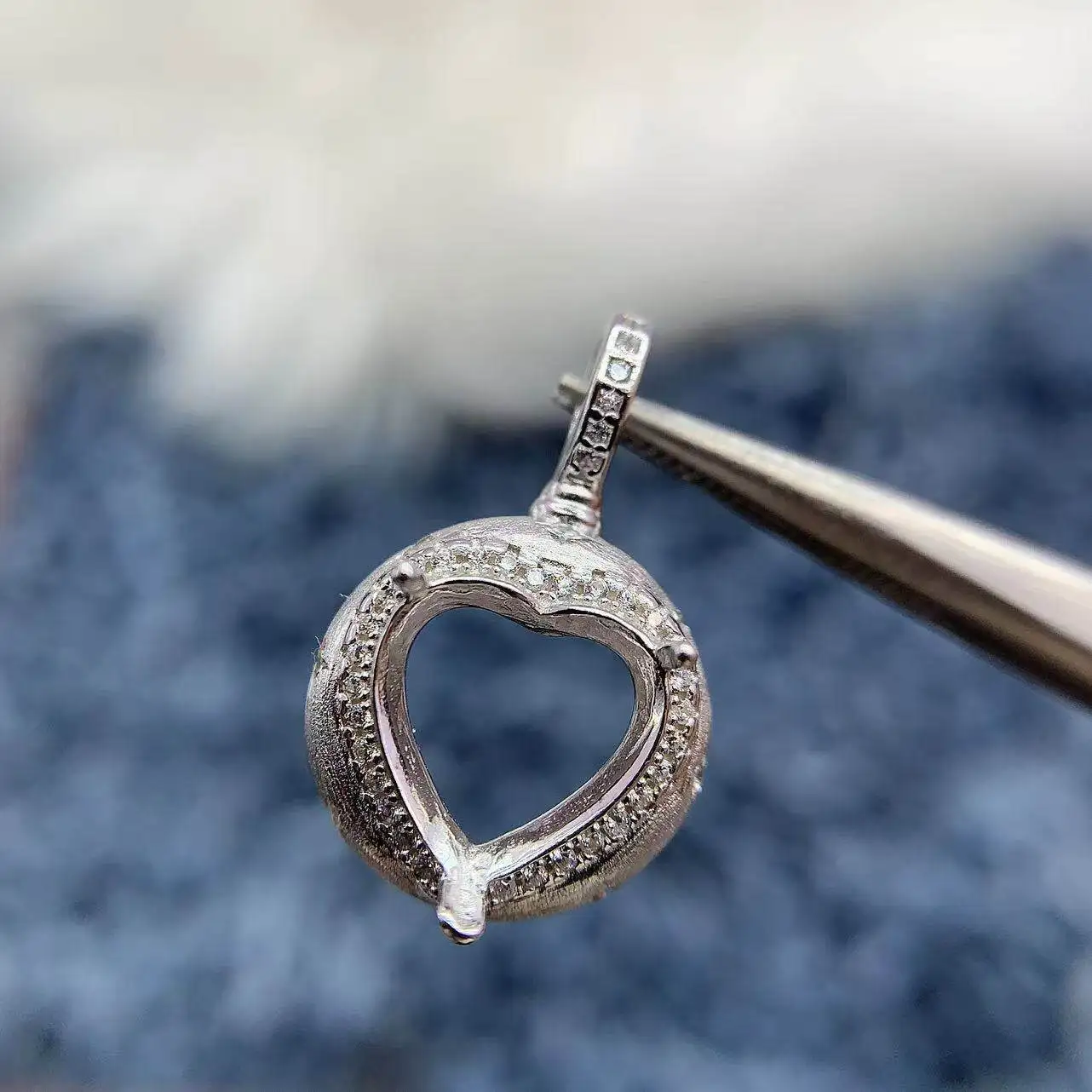 

MeiBaPJ Кулон-основа для инкрустации в форме сердца, 10*10 мм, из чистого серебра S925, многофункциональный, для самостоятельного изготовления, женские ювелирные украшения оптом