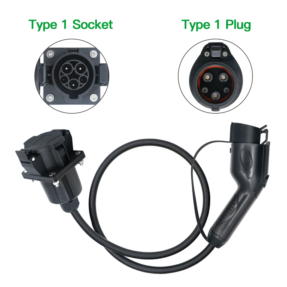 GBT Plug Connect to Type 2 Socket iec 621962 ev socket EV Charging Socket type 2 evse 16A/32A ev charging cable length 1m