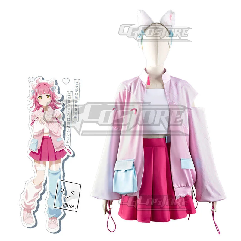 Love Live! Rina Tennoji Cosplay Costume  Anime  Dresses Christmas Halloween Freeshipping CG1779ZS