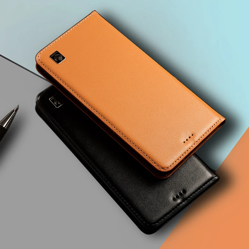 

Genuine Leather Flip Case For Xiaomi Poco M3 M4 M5 M5S M6 M7 X3 X4 X5 X6 X7 GT Pro Neo Phone Cover Cases Napa Pattern Handmade