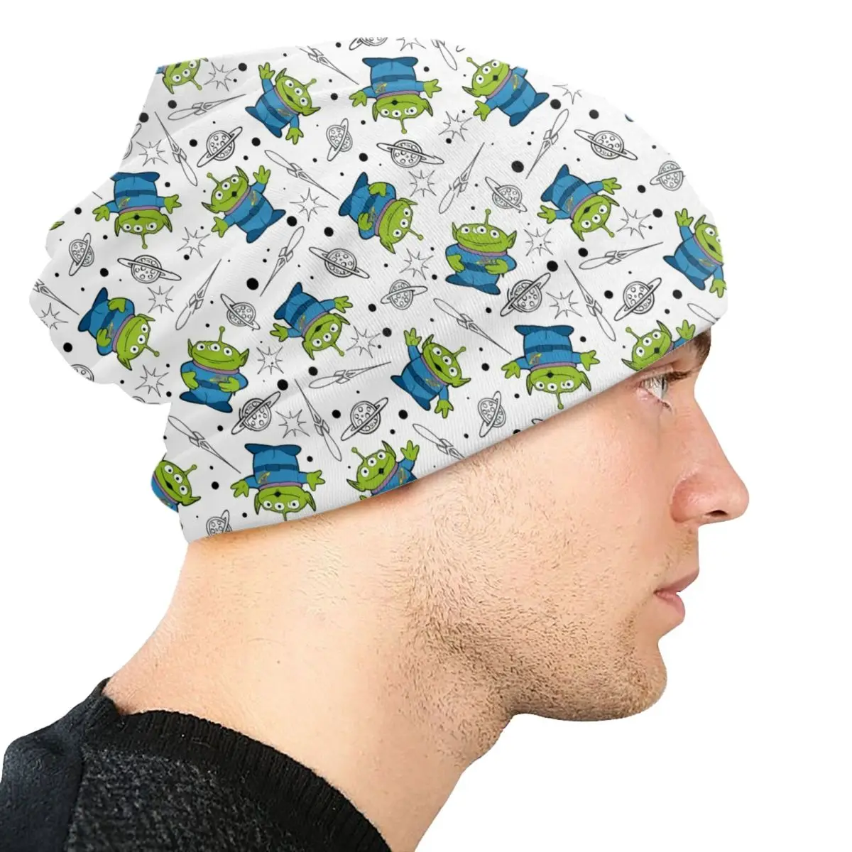 مخصص لعبة قصة الأخضر الأجانب Skullies Beanies قبعات الشارع الشهير شتاء دافئ الرجال النساء محبوك قبعة للجنسين الكبار بونيه القبعات