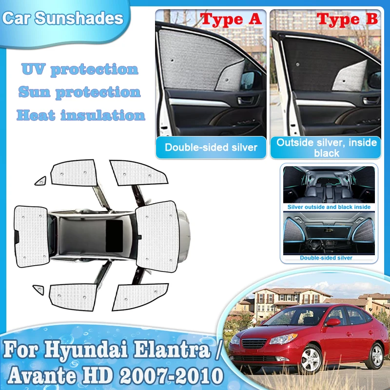 

Солнцезащитный козырек для автомобиля Hyundai Elantra HD 2007-2010, аксессуары для Avante 2008-2009, автомобильные солнцезащитные шторки, козырек на лобовое стекло, боковые оконные дефлекторы, элементы обвеса кузова