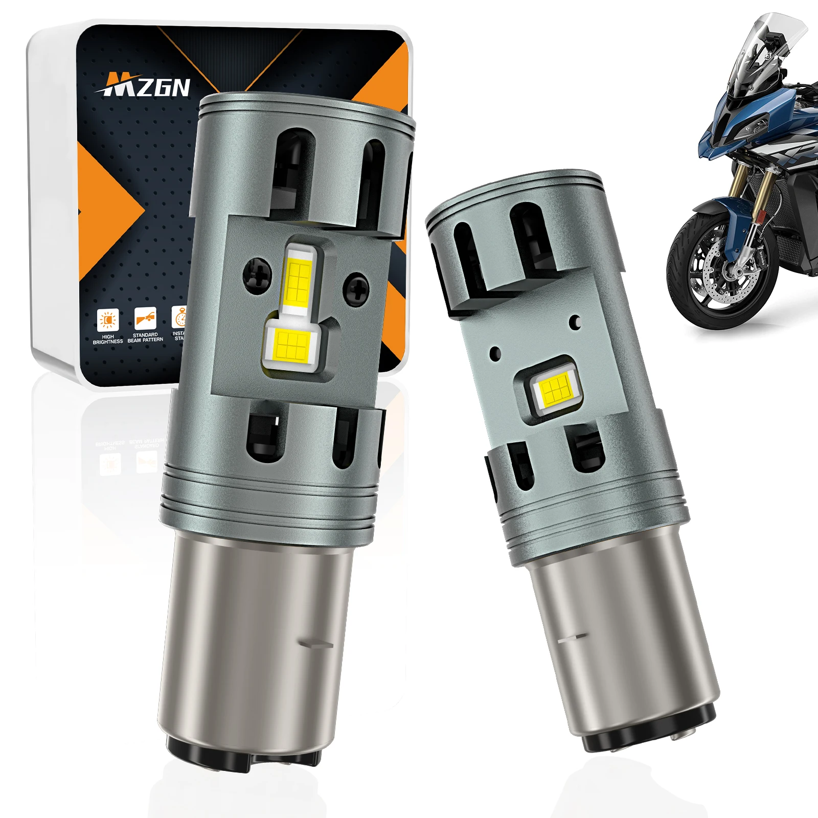 

BA20D LED Motorcycle Light Hi/Lo Beam Conversion Kit for Motorbike ATV UTV Headlight fan 3000LM 12V 6000K