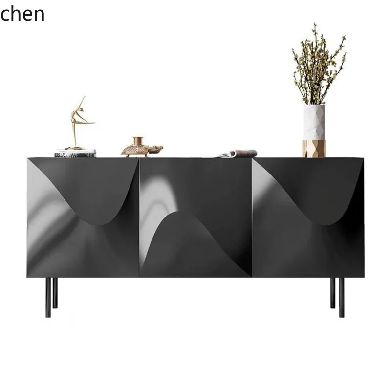 LXC Lacquered Sideboard Cabinet Solid Wood Entryway Simple Modern Tea Cabinet Multifunctional Storage Cabinet