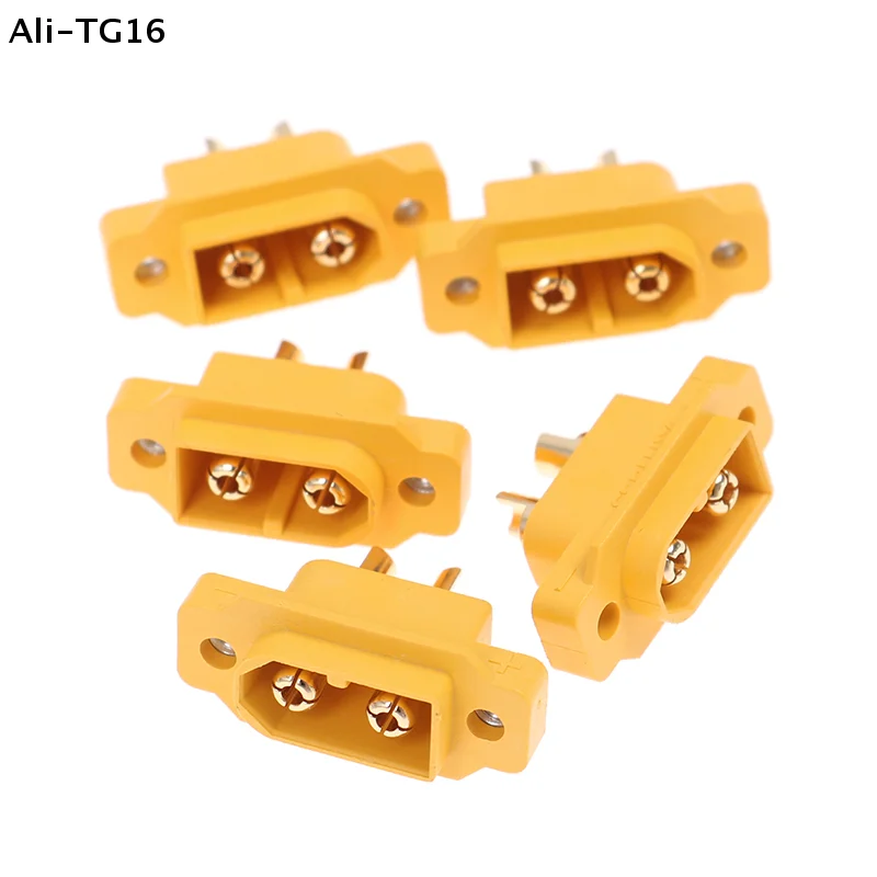 【TG16】5Pcs 2026 New AMASS XT60E-M Mountable XT60 Male Plug for RC Drone FPV Racing Fixed Board